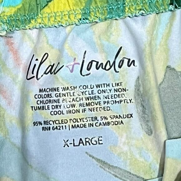 Lilac + London Women’s Tropical Floral Pajama Short Bottoms, Size X-Large, New - Picture 4 of 7